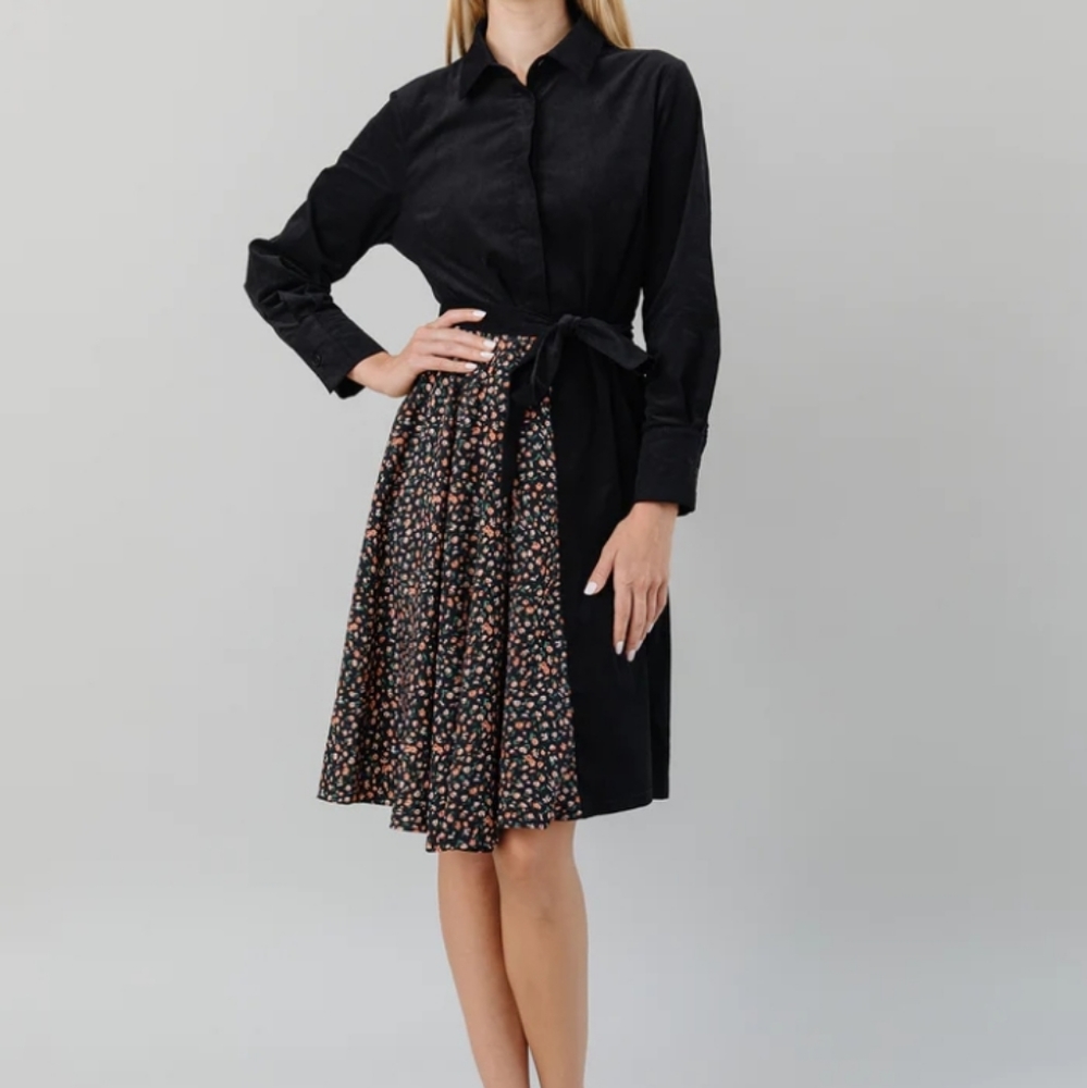 Apparalel MATERNITY FRIENDLY corduroy combo dress, size XL